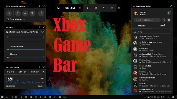 Game Bar Record Screen Windows 10