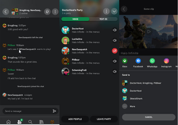 xbox windows 10 app not getting party invites