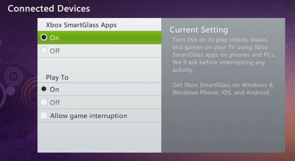 Xbox Smartglass and Playto Feature