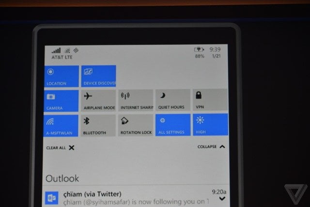 Action Center Notification In Windows 10 For Phones What S New