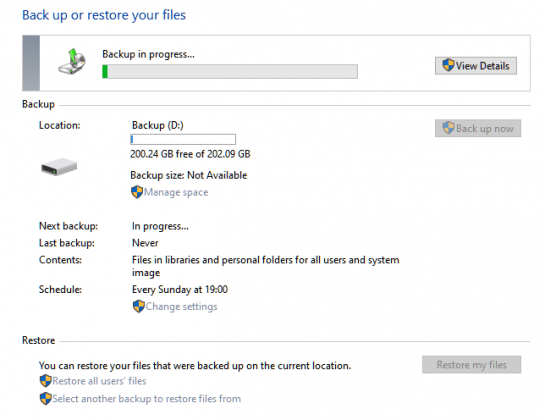 how to restore windows 10 image backup from external hard drive