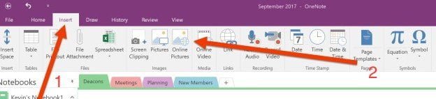 Add images to OneNote