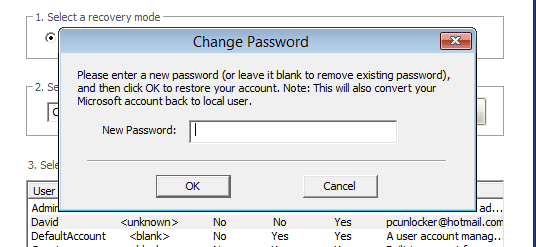 Change Local Password of Microsoft account
