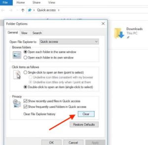 How To Clear File Explorer History In Windows 10