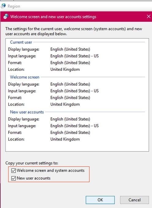 Copy Language Settings for New users and Welcome Screen