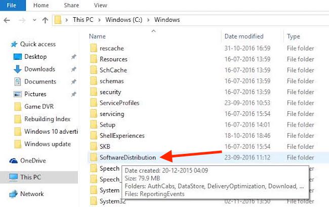 Delete Software Distribution Folder